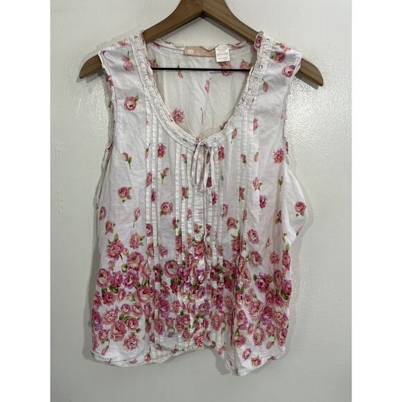 Y2K Victorian Inspired Renaissance Floral Top XL Peasant Romantic Fairy Cottage - Picture 1 of 10